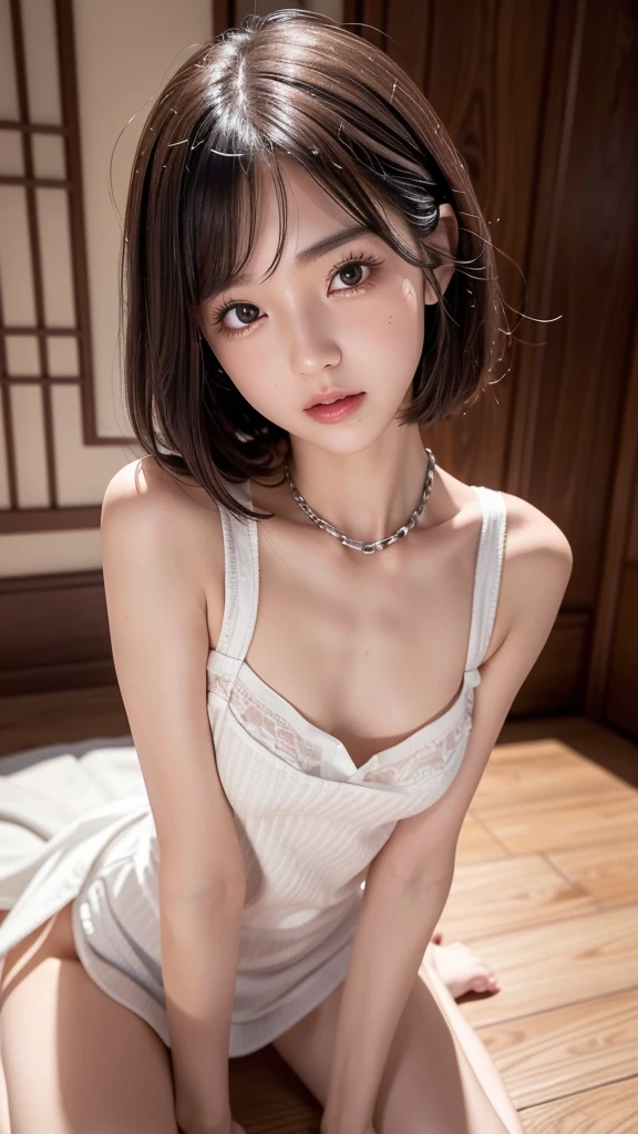 8K, RAW Photos, Fujifilm, ((Highest quality)),((masterpiece)),(detailed),((in the Bakery)),((one girl)),長い髪と白いトップを持つアラフェアジア人woman, (no panties),美しい韓国人woman, 美しい若い韓国人woman, Young and adorable Korean face, ゴージャスな若い韓国人woman, Korean Girls, Girl cute beautiful face, 韓国のwomanアイドルの肖像, Young and pretty Asian face, Cute natural anime face,Asian pretty face,((glistening eyes)),((glistening eyes )),((large eyes)),(( pretty eyes)),((nipple)),(detailed),Perfect Face,((One girl)), ((clear eyes)),(scrawny:weight1.0〜2.0)iris, Elevation, space, (Natural Light), Dramatic lighting, Chiaroscuro, Emotional depth,woman,((nude)),((show off nipple)), ((flat chest:1.4)),naked,slender, (a short bob),(well-groomed hair),delicate,Small breasts,((Small breasts)),the body is slender,Beauty,Beauty,4K quality,Young face,Big eyes,Brown eyes,Perfect Face, 17years old,breasts are very small,Model Body Type,Cute Face,Pink nipples,Symmetrical eyes,Glowing eyes,Natural smile,((Always show your boobs)),((Gaunt)),beautiful,((a short bob)), ((half body)),( topless models hoot style),((intricate choker necklace)), (embarrassed blush:1.3),,(steam:0.8),(wet:0.8),(sweat:0.8),(trembling:1.3),(parted lips:1.4),(harf open eyes:1.6),(feeling weak:1.5), (lips),(intricate earrings),((nipple)),((woman posing for a photo)),Photo from the waist up, Fine-boned face