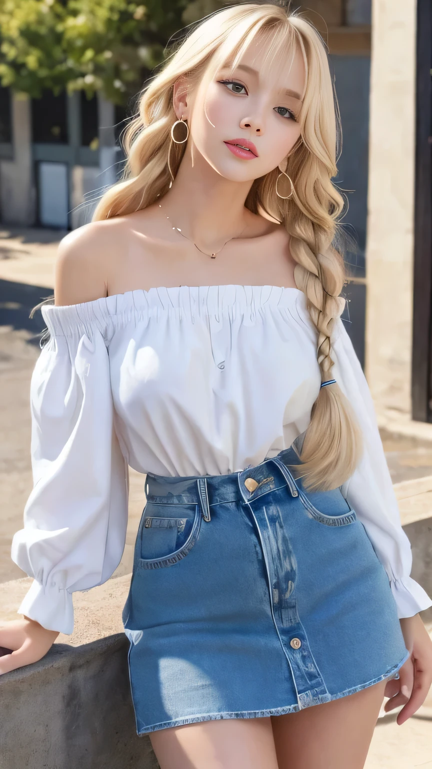 最high quality,masterpiece, ４０German female teenager1名, alone, model shoot, wonderful, arena, (((I wore it))), View Users, smile, blush, hairpin,(( Braid)), hair ornaments, ((hair clip)), detailed face､masterpiece, 最high quality, high quality, High resolution､medieval european party dresses,in the garden, ((４０German female teenager)), sexy､portrait