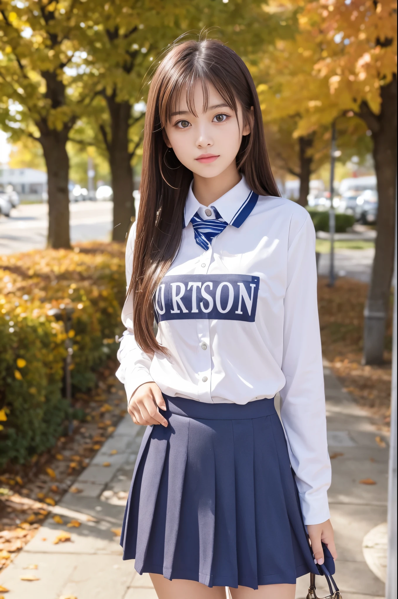 Tennis Wear、large full breasts、White polo shirt、White ruffled skirt