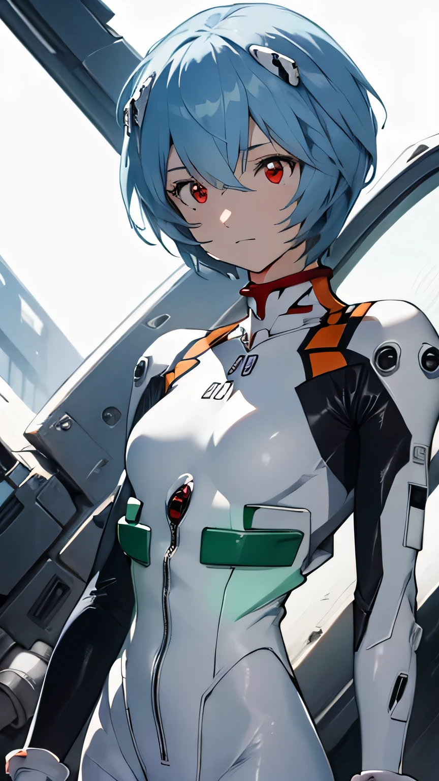 Rayanami, Rei Ayanami, Blue Hair, bob cut hair(Red eyes:1.5), Bodysuit break, hat, Plug Suit, Bodysuit swing, break ao ar livre, city, break olhando para o espectador, break (Master Parts:1.2), Highest quality, High resolution, unity 8k wallpaper, (figure:0.8), (Beautiful and fine details:1.6), Highly detailed face, Perfect lighting, Extremely detailed CG, (Perfect hands, Perfect Anatomy),very big breasts and very big butt