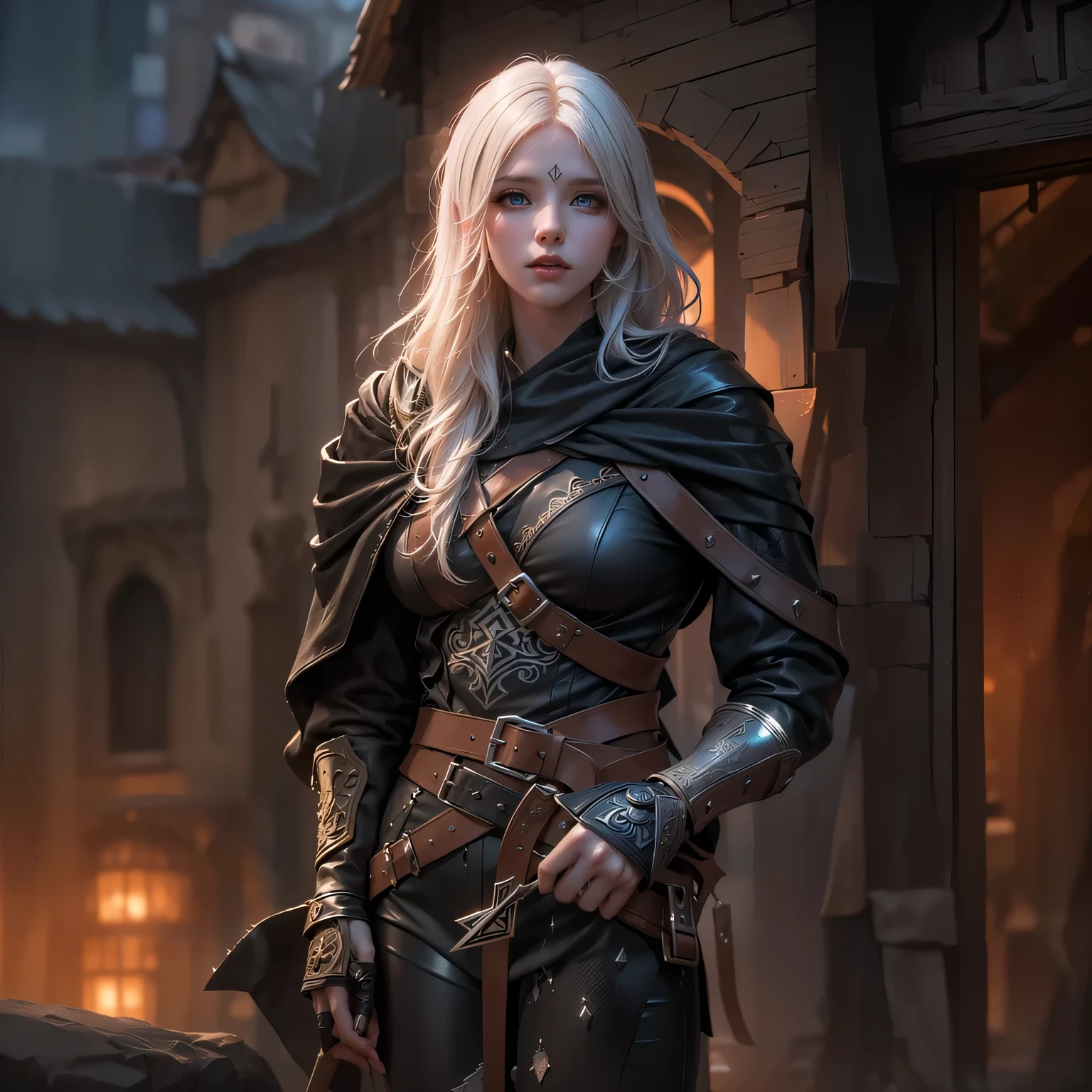 gray hair, curtain hair, hair scarf, hood, pink eyes, amber eyes, rolled eyes, choked laughter, gothic art, stereogram, UHD, 16k,rendered in Unreal Engine, peeled sky, broken winds, sky between cracks, realistic material details, extreme details, hyper-realistic materials, Unreal Engine rendering concept art, broken sky, Unreal Engine art, dramatic lighting. Concept art, rendered in Unreal 5, ((Unreal Engine)), Unreal Engine Art 5