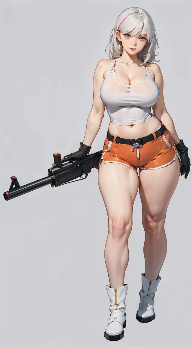 Chainsaw man full body character ((Power)) wearing a bikini, with big butt and big breasts, very sexy, very detailed, realistic, 8k resolution