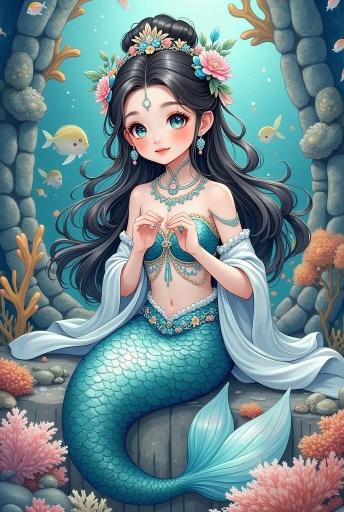  Chinese style，Mermaid Princess