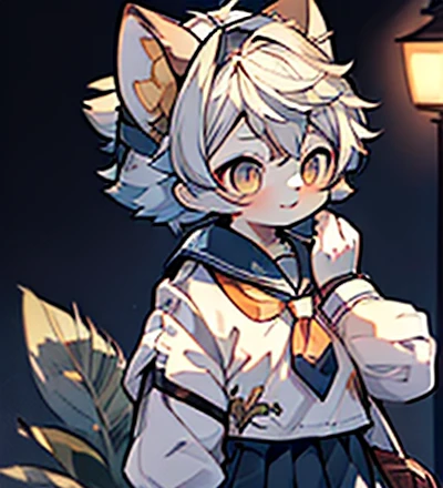 Masterpiece,High quality,abstract res,Digital painting\(artwork of a\), author:BrukkiGunar, Yupa,Kiyosan,(anthro,Fluffy fur,Character focus:1.1),anthro male cat,Portrait , eyes with brightness, in a panoramic view, Character focus.(detailedbackground:0.7), 独奏, shaggy, shaggy male, malefocus, Robust,Strong ,The erection,cum shots,lovemaking,be violated,anthr(Full Body Furry, Fluffy tail, White fur, Dark green eyes), (Long felines、moth、White feathers、Dark green ears、Beige tail、Beige pattern、Manteau:1.2),(External、In the daytime、Dense grass、Low tree、clear skies、grassy fields)