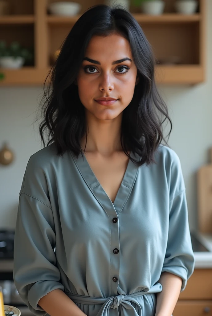 romantic style, masterpiece, best quality, 8k, artstation, sharp focus, ultrarealistic, high details, raw photo ofa portrait of a pole, undercut hair, maid, freckles, apron, amazing body, pronounced feminine feature, kitchen, closeup, (redhead:0.4), (photorealistic:1.3), (highest quality:1.3), (film grain:1.3), ( world's best photography:1.3), (professional Photo:1.3), (detailed details:1.3), (cinematic light:1.3), ( cinematic color:1.3), maximum depth of field, film photography, ( intricate details:1), (hyperdetailed:1),