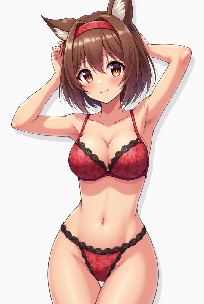 Best Quality, masutepiece, (hiten1:0.7), 1girl in, Selfie, (close-up), Face Focus, reflection, Detailed eyes, Head tilt, (claw pose), Naughty smile, 鎖骨, bikini top only, medium breasts, cleavage