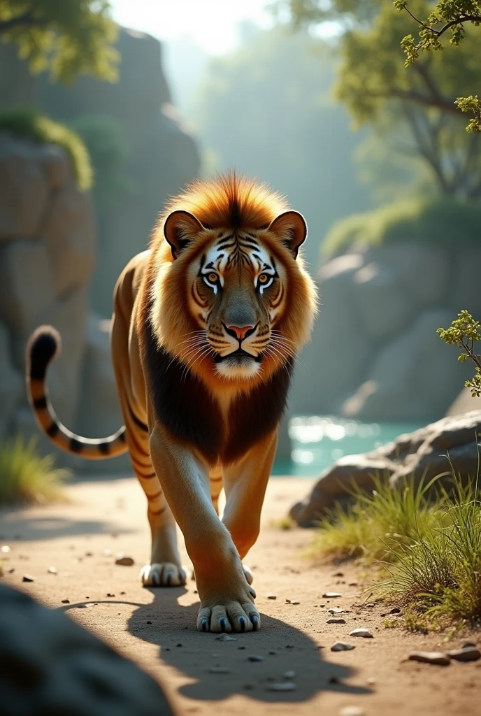 Compination of lion and tiger