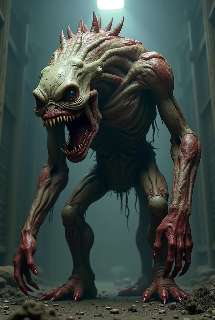 realistic horror and gore scene of a <lora:Reel_WHorror_1_2_9_ReWo_n:1> girl, outdoors, centipede,  dismembered, multiple limbs, blood pool, teeth,  rim lighting, pov, (8K, RAW photo, best quality:1.2, masterpiece:1.2), (realistic, photo-realistic:1.2), ultra-detailed,