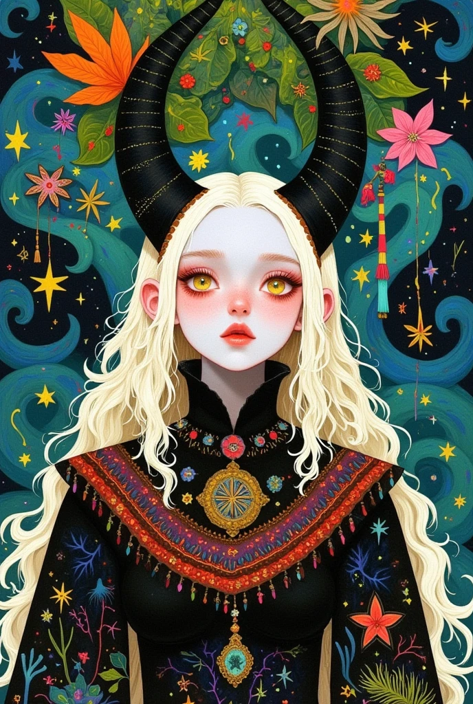 Gothic,Glass candy wrapper,Baroque,alphonse,Klimt,Rose pink,唯beautiful插画,Dark Magic,Frontal,Loose hair,Maximalism,Her Royal Highness,一个beautiful丽的少女,Smooth facial lines, golden eyes, shines,beautiful丽的长发,Tradition, she is an exotic princess ,Have charming eyes, deep eyes ,beautiful丽动人, long blonde hair with super fine lines,超high清画质,古斯塔夫Klimt,Hayao Miyazaki,Monet, circling air flow ,beautiful, exquisite,Self-illumination,Water Waves,Pattern,Complex details,Strong contrast,high,Level of light ,Photographic composition,Colorful Lights and Shadows, museum lighting ,最high