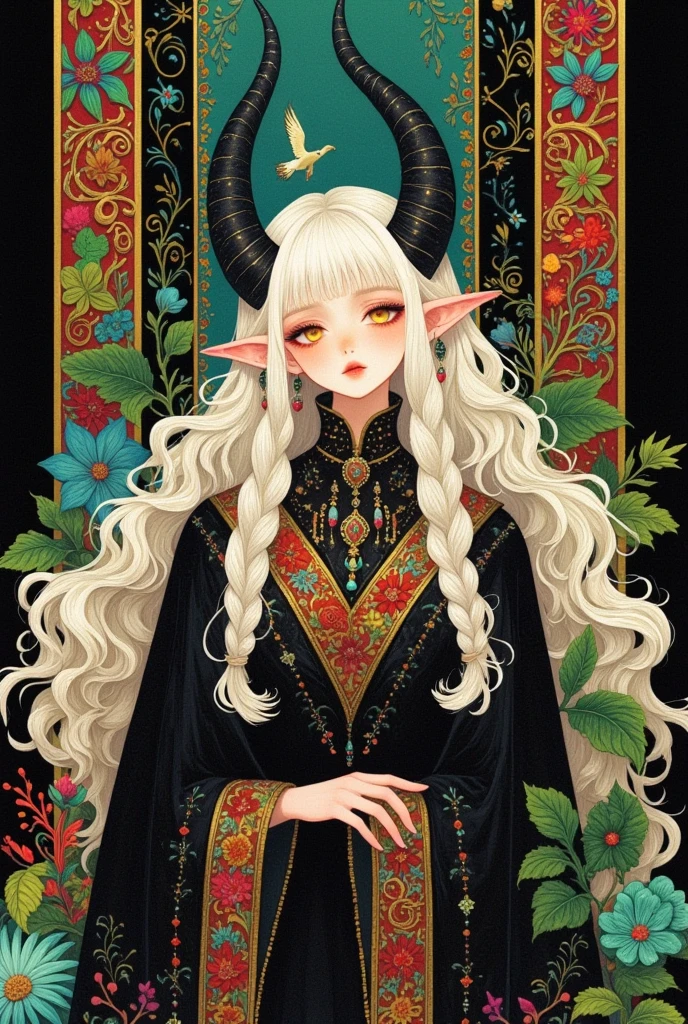 Gothic,Glass candy wrapper,Baroque,alphonse,Klimt,Rose pink,唯beautiful插画,Dark Magic,Frontal,Loose hair,Maximalism,Her Royal Highness,一个beautiful丽的少女,Smooth facial lines, golden eyes, shines,beautiful丽的长发,Tradition, she is an exotic princess ,Have charming eyes, deep eyes ,beautiful丽动人, long blonde hair with super fine lines,超high清画质,古斯塔夫Klimt,Hayao Miyazaki,Monet, circling air flow ,beautiful, exquisite,Self-illumination,Water Waves,Pattern,Complex details,Strong contrast,high,Level of light ,Photographic composition,Colorful Lights and Shadows, museum lighting ,最high