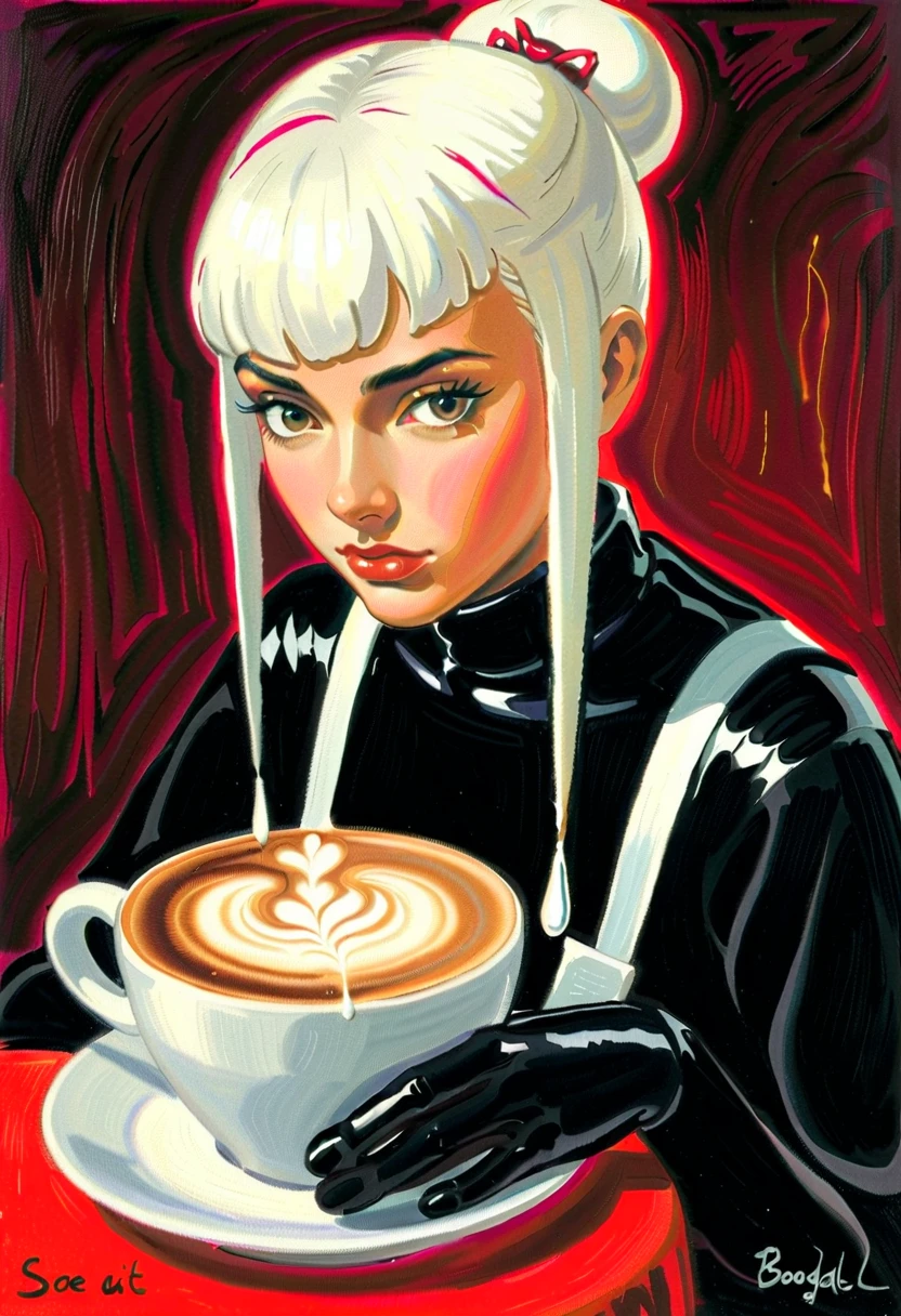 Cafe au Lait Boogaloo, Tears of Cafe Latte Girl, Espresso Samurai, Non-representational art