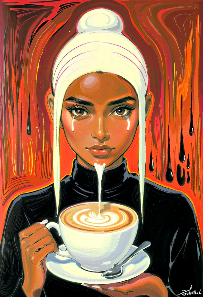 Cafe au Lait Boogaloo, Tears of Cafe Latte Girl, Espresso Samurai, Non-representational art