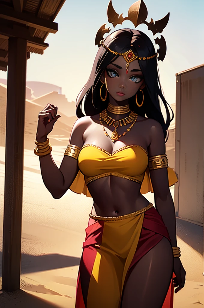 a harem slavegirl,cowboy shot,detailed face,kneeling,palace background,