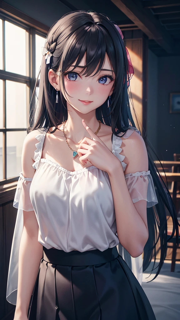 Anime Girls、Cute anime waifu in a nice dress, Lori, Cute girl anime visuals, Anime Moe Art Style, Gwaiz, Smooth anime CG art, beautiful Anime Girls, pretty Anime Girls, cute Anime Girls, (Anime Girls), artwork in the style of Gwaiz, Beautiful anime portraits、Blue Dress、Skirt flipping