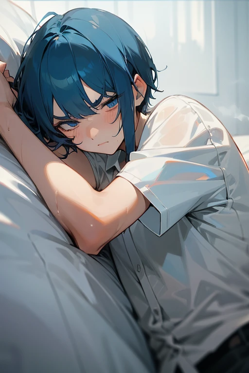 (nsfw:1.1),((1man and 1boy lying in bed,having sex:1.5)),(missionary position:1.1,lying in bed:1.1,bird's eye view:1.2),(face to face:1.1),(vaginal huge penis:1.7),(rape:1.4), boy is ((loli:1.5)),((10 years old:1.5)),((((((futanari)))))),((sailor uniform)),(((dark skin:1.75))),(((blue eyes,narrow eyes:1.45))),((black hair)),(Short-haired boyish short pixie hair:1.5),(lying on her back:1.25), (her eyes look dead:1.2,(((((expressionless:1.2))))),clear face:1.2,(((((empty eyes:1.2))))),There's no light in her eyes:1.2),(spread legs:1.5),(cum overflow:1.4),(cum on body:1.2),((looking to the side away:1.25)),(fertilization:1.5),(((tearful:1.5))),((forced orgasm:1.5)),((trembling:1.5)),(((open mouth:1.2))),((tearful:1.25)),(((((rolling eyes))))),(((cum dump))),(((((closed eyes )))))