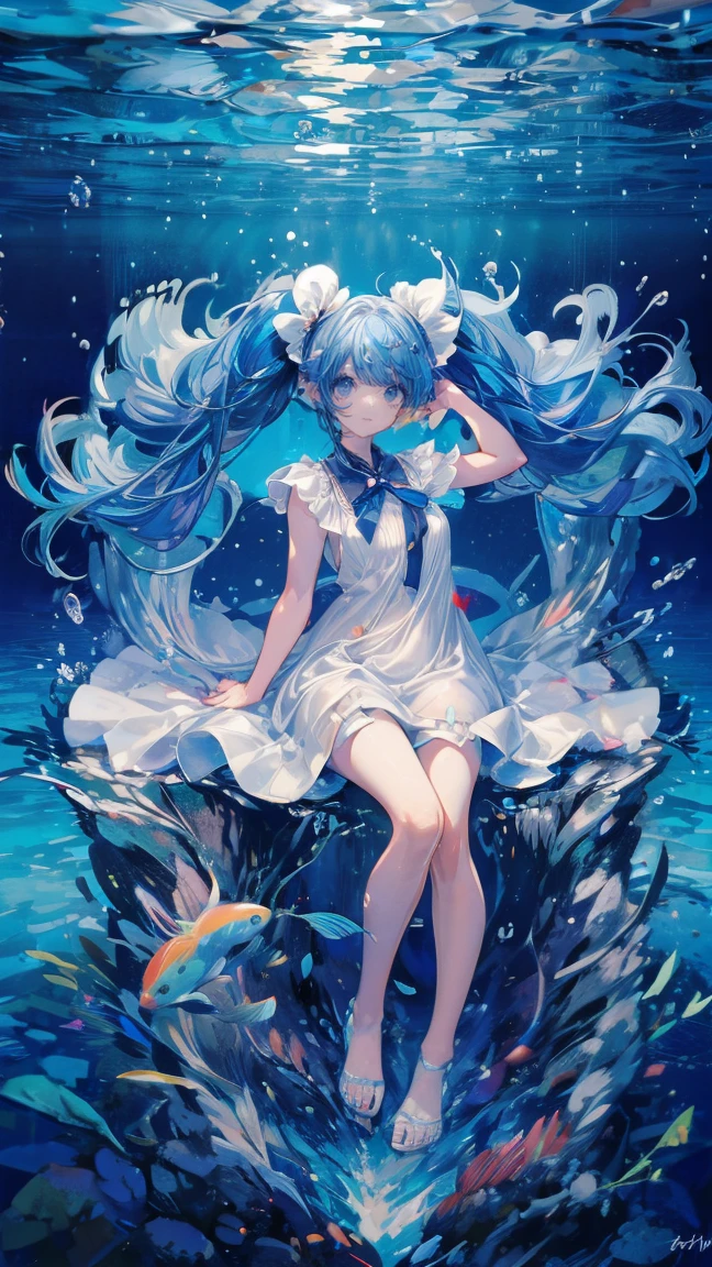 Cute girl with jellyfish hairstyle