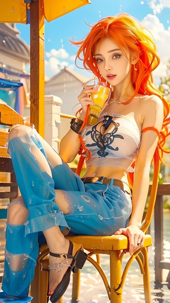 2 little size demon princess, small size body with erected penis,pale skin, sitting on table,super model body, beauty face,model flat body, 2 femboy, facemask,tiny bikini, Yakuza tattoo,nipples ,against the background on for Wonderland, orange hair, very long haircut, pigtails,small details, flat breasts,stockings,sneakers, 8k quality, high quality ,8k resolution wallpaper, normal size eyes, deep blue eyes, , detailed eyes, symmetrical eyes, detailed eyes, flat, black eyeliner,perfect arms, wide hips, naked,