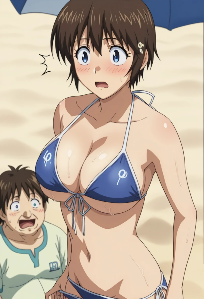 Shimizu_Kaoru 清水 Kaoru Major S5 OVA
Clip Skip: 2

default: 1 girl,Shimizu_Kaoru, Shorthair, brown hair, blue eyes, Big Breasts

メジャー ,  but 、 images of opening bikini cleavage with both hands are much harder to find than you might think.

Big Breasts 　Beach　Inside the Beach House 、bikini　Displeased　blush　Surprised　　　nsfw.
　 wet .　 middle-aged fat old man:(Harassment、Look at the chest、)　 middle-aged fat old manが彼女のbikini上:(bikiniをつかむ、bikini引っ張り、bikini持ち上げ、bikiniずらし、bikinipull、bikiniを脱がす、Underboob、bikiniリフトされる、bikiniが大きく上昇する)　