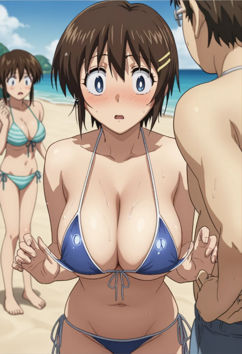 Shimizu_Kaoru 清水 Kaoru Major S5 OVA
Clip Skip: 2

default: 1 girl,Shimizu_Kaoru, Shorthair, brown hair, blue eyes, Big Breasts

メジャー ,  but 、 images of opening bikini cleavage with both hands are much harder to find than you might think.

Big Breasts 　Beach　Inside the Beach House 、bikini　Displeased　blush　Surprised　　　nsfw.
　 wet .　 middle-aged fat old man:(Harassment、Look at the chest、)　 middle-aged fat old manが彼女のbikini上:(bikiniをつかむ、bikini引っ張り、bikini持ち上げ、bikiniずらし、bikinipull、bikiniを脱がす、Underboob、bikiniリフトされる、bikiniが大きく上昇する)　