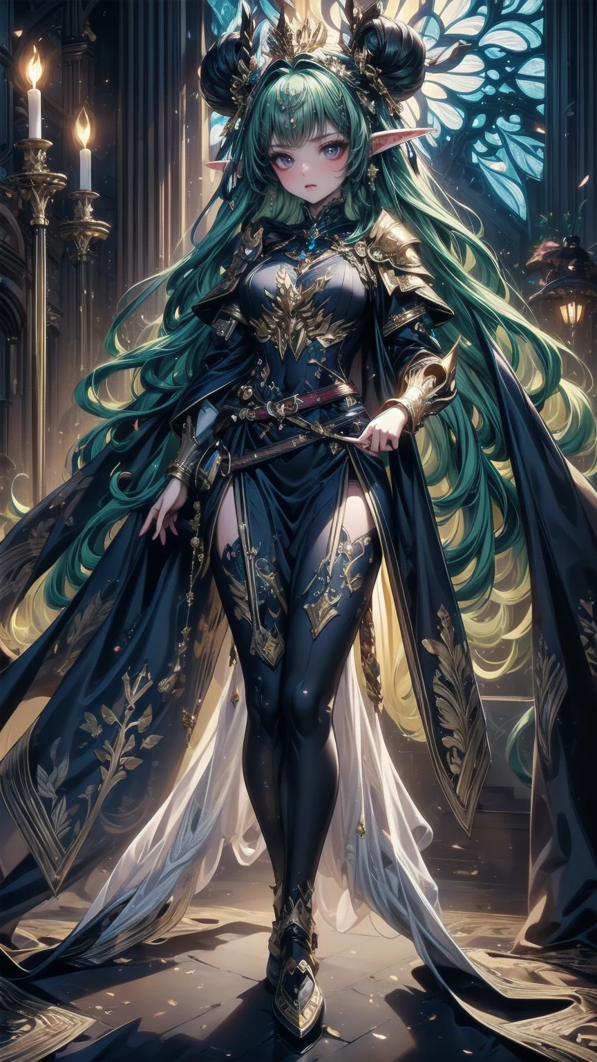 ((best quality)), ((masterpiece)), ((realistic)), Medusa, full body, the hair is composed of countless small snakes, green eyes, female face, metal carved top, royal aura, trend on artstation , sharp focus, studio photo, intricate detail, very detailed, detailed eye, illustration, very detailed, sharp focus, digital render, professional, 4k