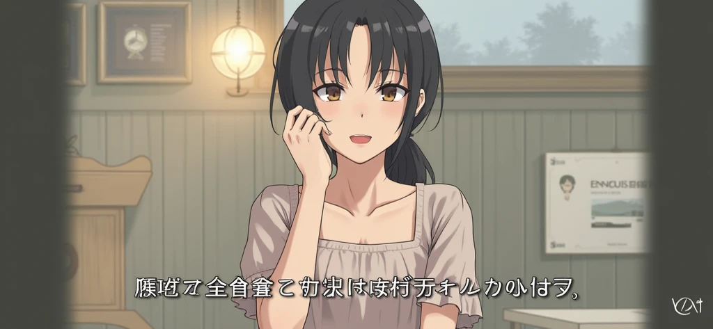 ???????、smile、blush、Sigh、female、White camisole