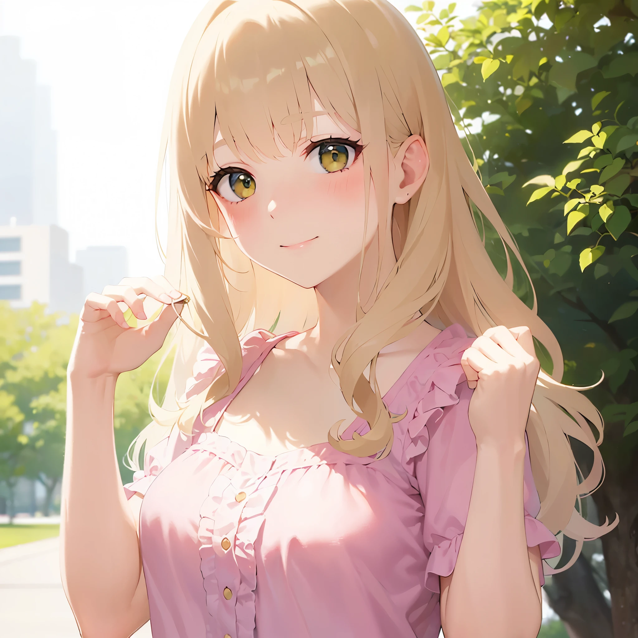 masterpiece, best quality,
narita top road \(umamusume\),
street, buildings,
smile, open mouth, leaning forward, arms behind back,
yellow dress, floral print,
<lora:narita_top_road_loha:0.7>