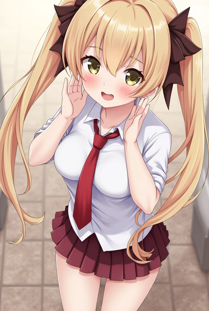 score_9, score_8_up, score_7_up, BREAK source_anime, rating_explicit, best quality, masterpiece, uncensored,1girl,Jougasakijgskrk, , long hair, blonde hair, two side up, bangs, hair ornament, green eyes, small breasts,sweat,blush,sweater vest,plated skirt,orange skirt,skirt lift,pov,cowgirl position,cum,female orgasm,((heart effects)),gigantic penis,stomach bulge,,ahegao,tears,saliva,rape,m-da_s-tarou