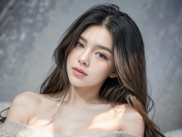 (((Shoot from below)))、(((All Nude)))、Are standing、 ((Highest quality, 8K, masterpiece :1.3)), whole body、Beautiful girl with a perfect figure :1.4, Slim Abs :1.1, ((Huge breasts :1.2)),Highly detailed face and skin