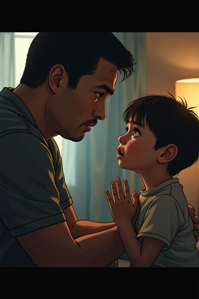 A boy saw his father crying and his father asked why are you crying