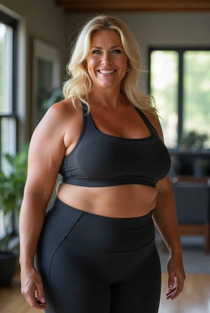 moda gorda, a beautiful velho lady 70 years velho woman, (maduro), curvy body, vestindo uma roupa de fitness, Shorts de lycra, Realista, Gordinho, intricado, hyper Realista, 8K, intricadoly detailed, cinematic, stunning Realista photography, rosto perfeitamente detalhado, altamente detalhado, vibrante, pele natural, Textura de pele real, octane rendering, cabelos longos grisalhos, cara feliz, It is, neckless, pulseiras, decote, linda coxa, Seios enormes:0.8, (malhando na academia), Gordinho, (treinamento), pele molhada, velho, Gordinho, Cabelo amarrado, Vista lateral, It is, sorridente