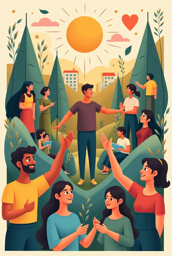 poster that reflect the holistic personal development that take place within the context of the development of our communities