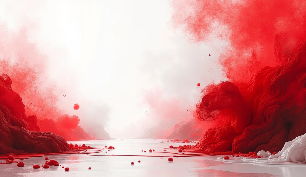 Rain of blood but it must be morning and clear light, desert, too realistic,