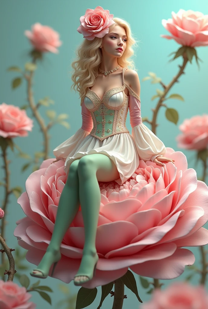 score_9, score_8_top, score_7_top, fairy tale, Thumbelina, young and beautiful princess, (anatomically correct body structure), motion blur effect, (tulip petals remade into a dress: 1.7), beautiful girl, ideal and detailed body shape, large breasts, tight waist, beautifully detailed thighs, detailed face, beautiful eyes, long eyelashes, detailed lips, perfect skin, graceful movement, dynamic pose,