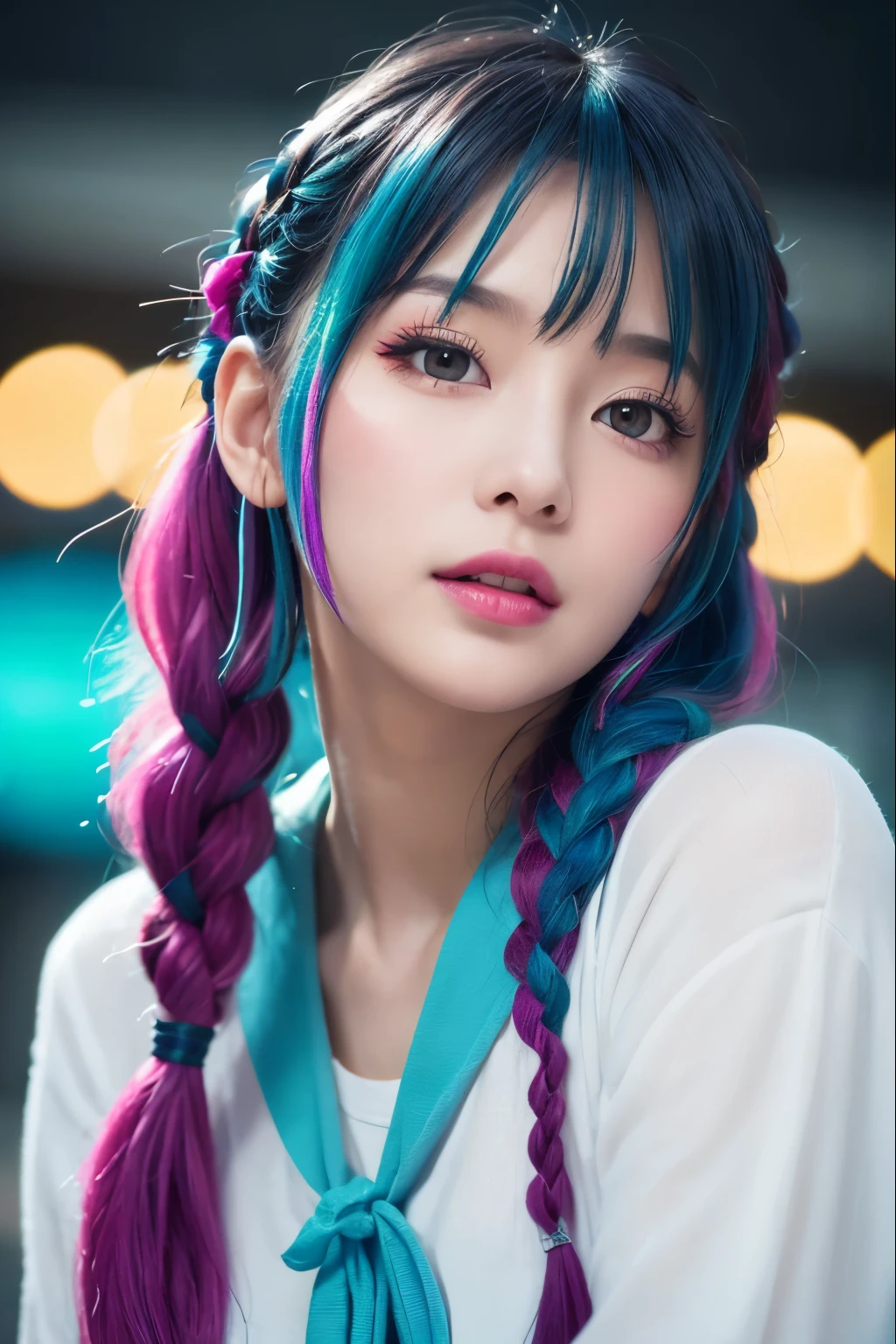 (perfection_refer to),(View the viewer:1)
(good),Face close-up,
,(One girl:1.8),alone,(Cute 21 year old Korean girl:1.2),(K-Pop Idols:1.2), (Korean mixed race),Small Head,
,black_eye,detailed eye,  (Woman with a cigarette in her mouth:1.4),(Cigarette smoke:1.4),(black色の背景:1.4),(Very short bob hair:1.4)


(masterpiece), (Highest quality:1.2), Absurd pale skin, ((perfection female figure)),
Mature Woman, Cinema Lighting,
(High resolution), (photoRealistic:1.4),
(Very complicated),(Exquisitely crafted down to the last detail),
Very detailed, High resolution, original, Very detailed 8k 壁紙,Highest quality, figure,
Detailed face, Super detailed, RAW Photos, Realistic((Lighting on face:1.5)),((Close-up of face:1.2)),((Delicately depicting the face:1.2)),((multicolored hair colors:1.5)),((Dreadlocks:1.4),(((Completely naked))),(((nsfw)))