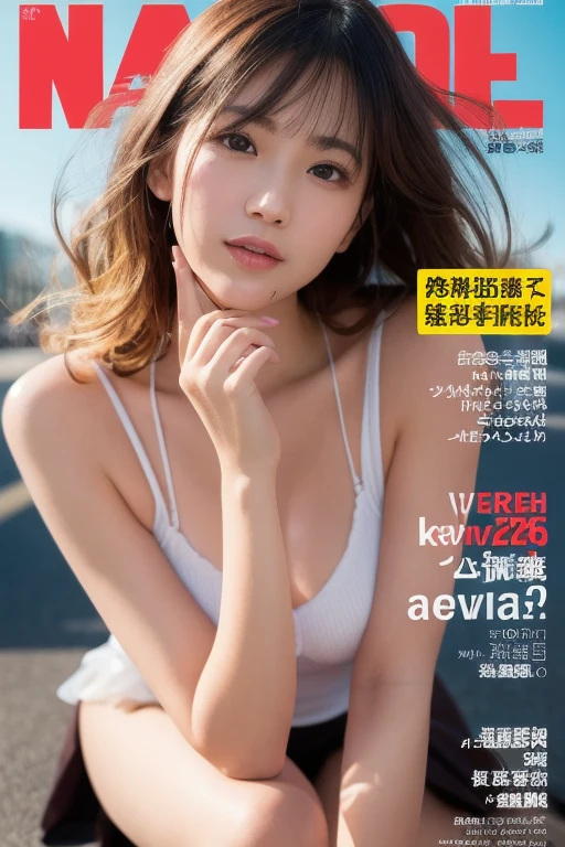 Super beautiful eyes、innocent face, (((realisitic)))a picture, masterpiece, top-quality, 1girl in, a slender waist, top-quality, pale-skinned, Black background, (Face and eye details:1.1), Unique, red blush, ((full of shyness)), extremely delicate and beautiful girl, dynamicposes, (to8contrast style), torch clothes, naked body, nude, full naked, showing, beatiful tits, hard nipples, magazine cover, wet body, seductive smile, innocent face, at public place, 18 old years, full body, standing out