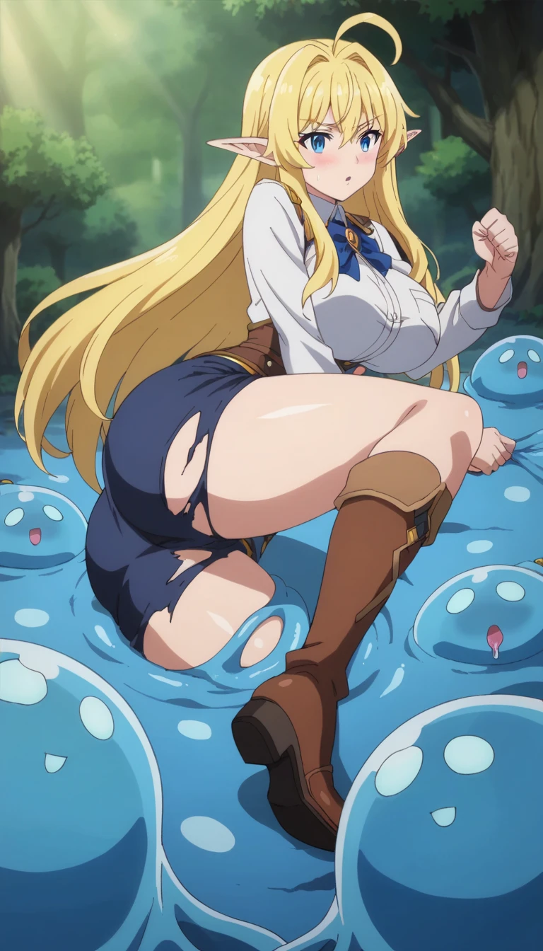 nsfw, bdsm, (masterpiece:1.4), (best quality:1.4), ((ultra detailed:1.3)), score_9, score_8_up, score_7_up, score_6_up, score_5_up, score_4_up, source_anime, looking at view, (dynamic pose:1.4), (dynamic angle), sitting,
BREAK, 1girl, solo, choker, fingerless gloves, bracelet, ring, (very ripped black turtleneck dress:1.2), (ripped red leggings:1.2), (chain lead), BREAK, (huge breasts), (smile:1.2), ((spread legs, legs up)), pet-collar, vaginal, erect clitoris, arms behind head, erect nipples, open mouth, nose blush, pregnant, (slave style), 
BREAK, bondage, (breasts restrained:1.4), (shibari:1.6),  masturbation, (long bat inserted into vaginal:1.6), (inserting thick bat into vaginal), many ball around, (multiple long bat insertion:1.4), BREAK, bukkake, (facial), (cum on breasts), (lot of cum), 
BREAK, (outdoor, baseball ground:1.5), Baseball bat, Ball, background details, AddXL, Lovebell-SDXL, Belldandy, brown hair, long ponytail, blue eyes, 