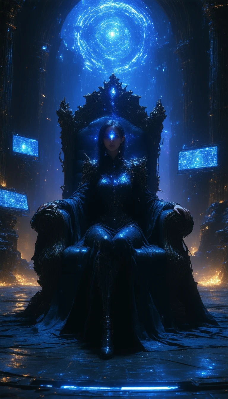 Arafed image of a throne with a man sitting on it - SeaArt AI