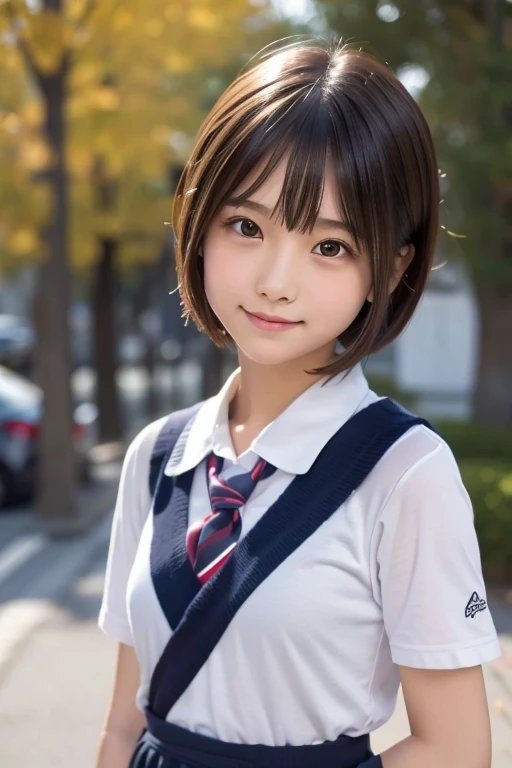 outdoor, school, idol, One girl, Japanese, , Elementary school studs, No body hair, Thin legs,tention to detail, Highest quality, High resolution, bobbed hair, short bob, pony tail, school uniform, Middle school students, Elementary school student, 10years old, ld, 8yearsp of face, see through, no r wears, skirtft, Anatomicly correct, Textured skin, high quality, high quality, high details, best quality, highres, super detail, accurate, high details, best quality, highres, super detail, accurate