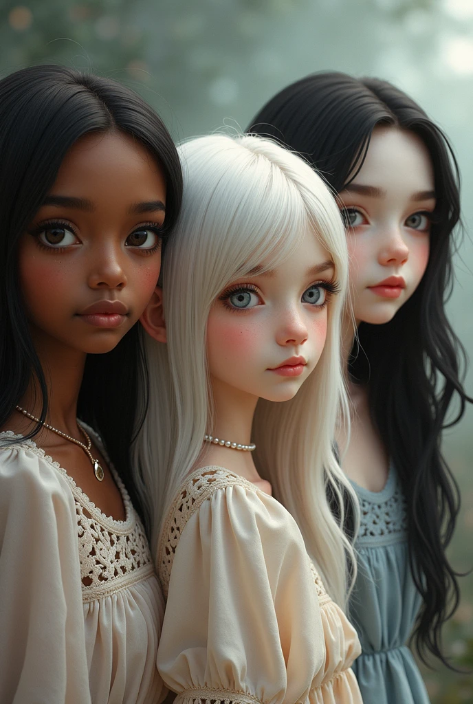 GIRLS CHILDREN, BLONDES WITH VERY LONG STRAIGHT HAIR GOTHS