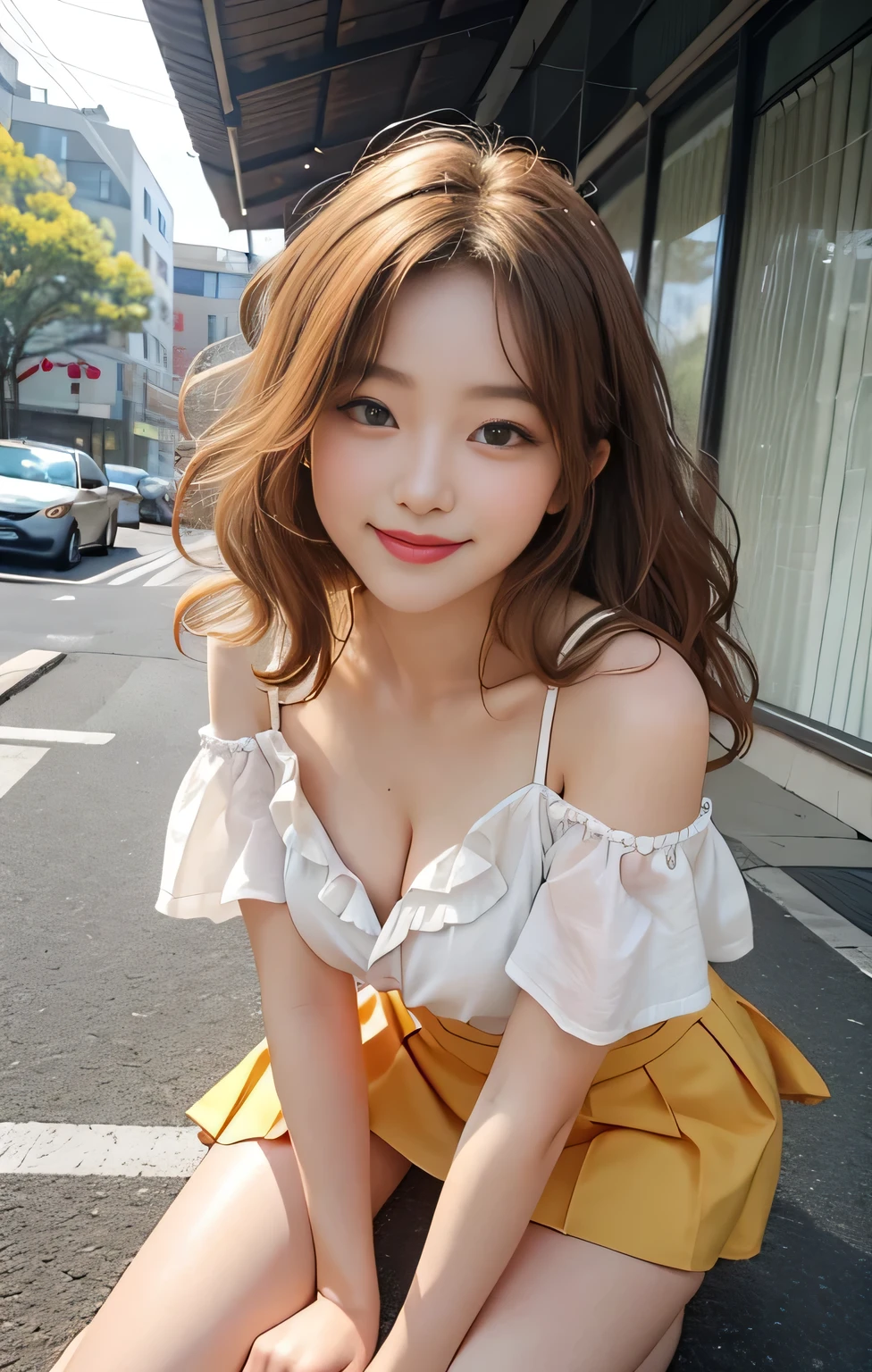 8k, RAW photos, ((Very cute slender À la Fed Asian schoolgirl in a short skirt and bow tie, hugged by a businessman in the back, on a crowded train)), (((Big: 1.1, Saggy breasts: 1.3)))), ((Wearing a white plummeted open shirt: 1.5)), (Low angle shot), (Very detailed skin: 1.2), (Exposure: 1.5), (Exposed breasts: 1.5), (Exposed crotch: 1.5), (Japan uniforms), (Wearing Japan uniforms), (Wearing Japan uniforms), (Surreal schoolgirls), (Dressed as schoolgirls, Surreal schoolgirls), Realistic schoolgirls, Girls in uniform, Schoolgirl poses, Full body, Lovely skin, Glowing skin, Lovely thighs, Glowing thighs, Glowing legs, (Beautiful little face, Beautiful brown eyes, beautiful girl with brown hair, white skin, huge soft breasts and beautiful abs, pubic hair), various poses, ultra-detailed face, detailed eyes, (((no close-up)), (((in a crowded train)).