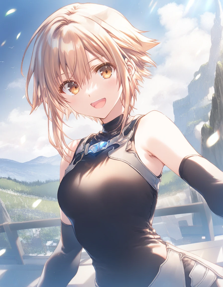 1girl, tomboy, little female, small breasts, beautiful detailed eyes,  open mouth, outdoors,wind, fantasy, game CG, break,((artist:mitsumi_misato)),(artist:fujiyama),(artist:suzumori),(masterpiece), (best quality), (ultra-detailed), very aesthetic, beauty illustration,super detailed skin, very aesthetic lighting,newest ,hi res,absurd_res,2023,shaded,digital media (artwork), realistic lighting, 4k, 8k, 