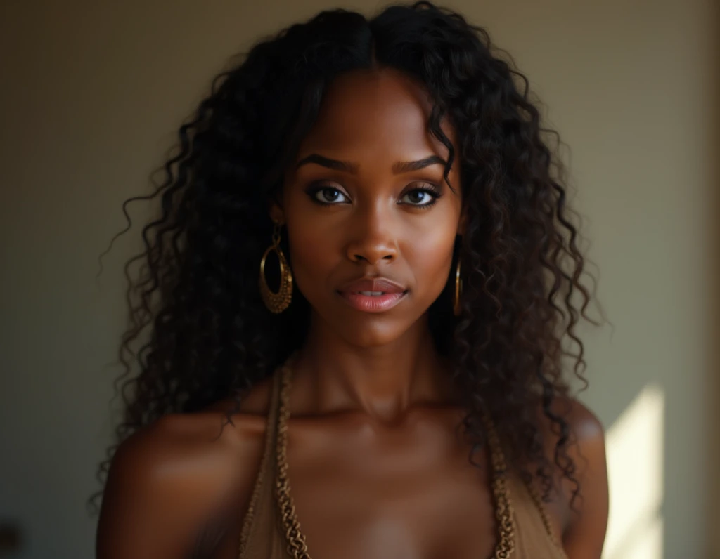 Beautiful girl with wavy long hair, bohemian dress, Has Sex with a Black guy