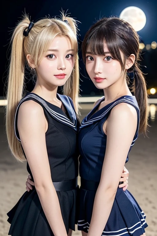There are two girls dressed in sailor costumes posing for a photo, Estilo Sailor Moon, inspirado em Sailor Moon, por Sailor Moon, sailor moon aesthetic, Lua Marinheiro!!!!!!!!, A Lua do Marinheiro. Beautiful, Anime cosplay, Cosplay, Sakimichan, Cosplay realista, Fotos cosplay, publicity cosplay, ✨🕌🌙, Nixeu e Sakimichan
