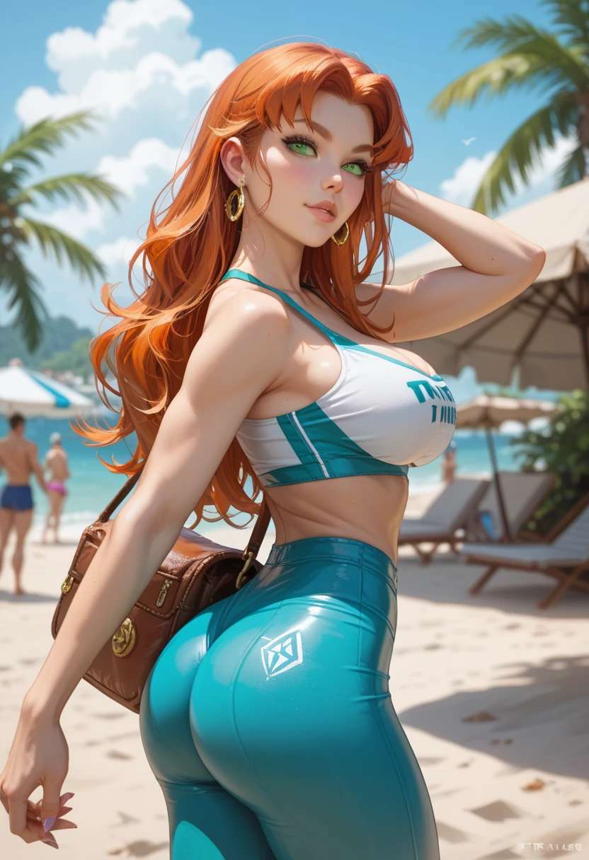 (realistic:1.5),1 girl,bianca,huge breasts, stockings ,4K ,8K, perfact face,blushing, blu eyes,red glasses, Crepuscular, sea, bright sun,sandals,beach,visor,corset,sea turtle,walking ,hair band,(wet skin), leaves, cloudy , big sun ,beach bar,