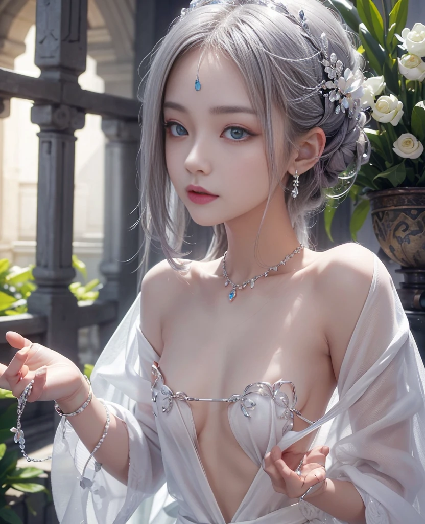 masterpiece, Ultra realistic, 16k, high quality, incredibly detailed, dream aesthetic, dream atmosphere, cinematic, work of art, (sharp focus: 1.5), (photorealistic: 1.3), featured (Beautiful blue-haired girl), Rem (from Re:zero), cinematic, detailed, 4k sharp focus, realistic. Gorgeous. goth makeup. Seductive. cute hair (short), Short pale-blue hair (cute fringe), framing her pale, (pale-white skin) alabaster skin that seems to glow ethereally. Her attire is goth. Voluptuous form. Turquoise blue eyes (intense eyes look). A symmetrical face ::2 goth clothes + trending on artstation + fantasy art + realistic cloth + fractals in the background, flowing hair --aspect 9:21 --uplight his otherworldly beauty. realistic skin texture, pale-white skin illuminated. realistic perfect shading. absurdres, realistic textures. solo, alone, 1girl. looking at viewer. female muscular body, toned body, defined muscles. Large natural , cleavaghose, a (w royal queen dress adorned in gold (realistic texture). In Different positions at different angles. Night background. unbelievably real, best quality, Photorealistic.