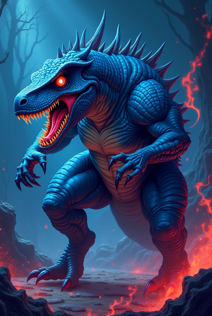 A velociraptor in demoniado musculoso
Blue in cartoon