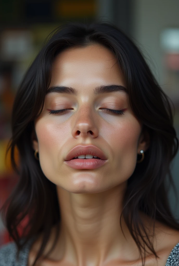 woman images,、Face close-up、Smooth Skin、masterpiece、Highest quality、8K Photo、woman, Age 25、girl、From below,((profile,Look to the side))
