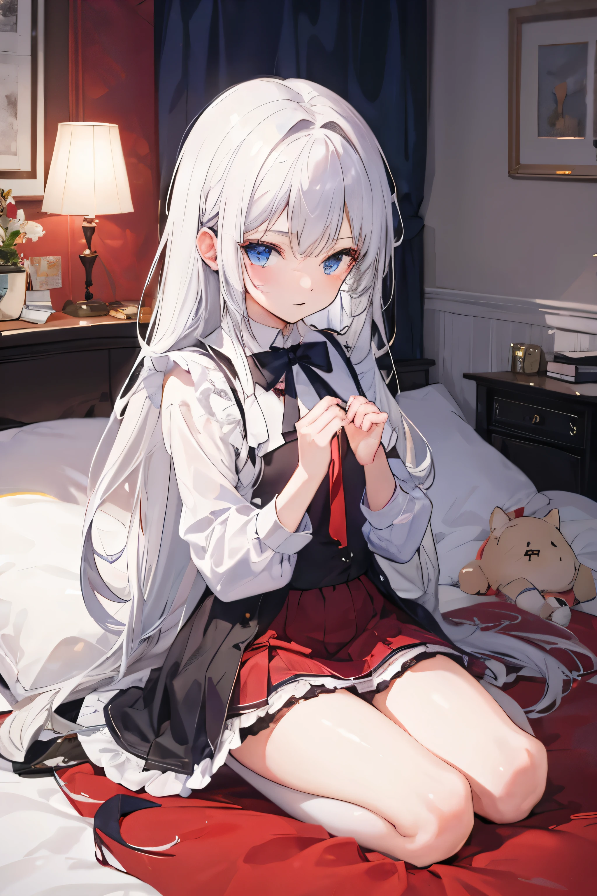 BREAK Perfect Anatomy、(High resolution:1.2)、Incredible illustrations、(Cute illustrations:1.2)、(Beautiful background)(nsfw) (Beautiful background,(on the couch))1gial((multicolored hair,wavy long hair)(cockslut)(school uniform,skirt,SILKthong,slut,garter straps,,Elf Ears),(a girl, height 1.5meters, 40kg),,17-year-old,flat chest) half undress ,