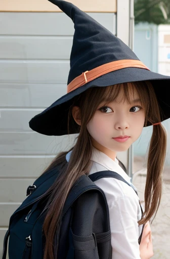   Ultra High Definition,   high definition  ,  retina, 
   twin tails, stick out my 舌, masterpiece,   best quality, 
(((  Transcendence Cute Elementary School Student  )))、((( Witch hat )))、((Witch&#39;s Clothes))、 Witch's Transcendence Short Skirt、 ((  Ultra Short Skirts  ))、(( beautiful legs))、Outback of the Forest 