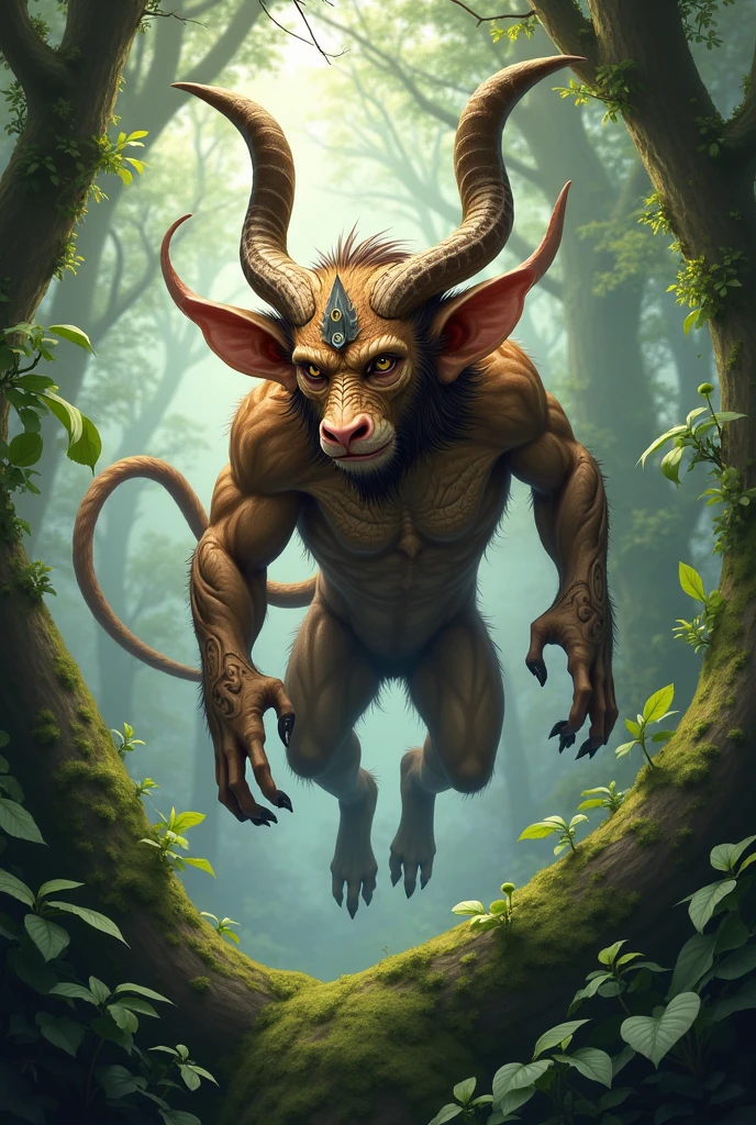 ultra-detailed, masterpiece, masterwork, high quality, best quality, hdr, (nature), nsfw, male, solo, ((nude, foreskin, perfect balls)), chibi, (red hairy body minotaur), dragon, beautiful face, (white chubby body), (long brown hair, yellow eyes), sitting, dynamic angle, (pubic hair)